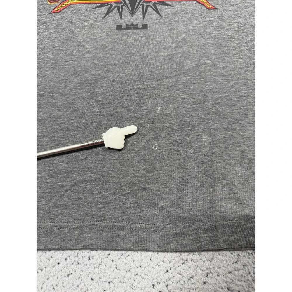 Nike LeBron 6 Shirt Mens Small Gray Dri-FIT He Who Conquers Graphic Tee Tagless